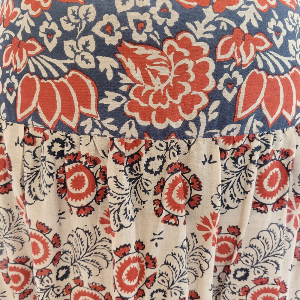 🌻Sundance tiered boho cotton maxi skirt.Floral print Sz 12 excellent condition - Picture 3 of 13